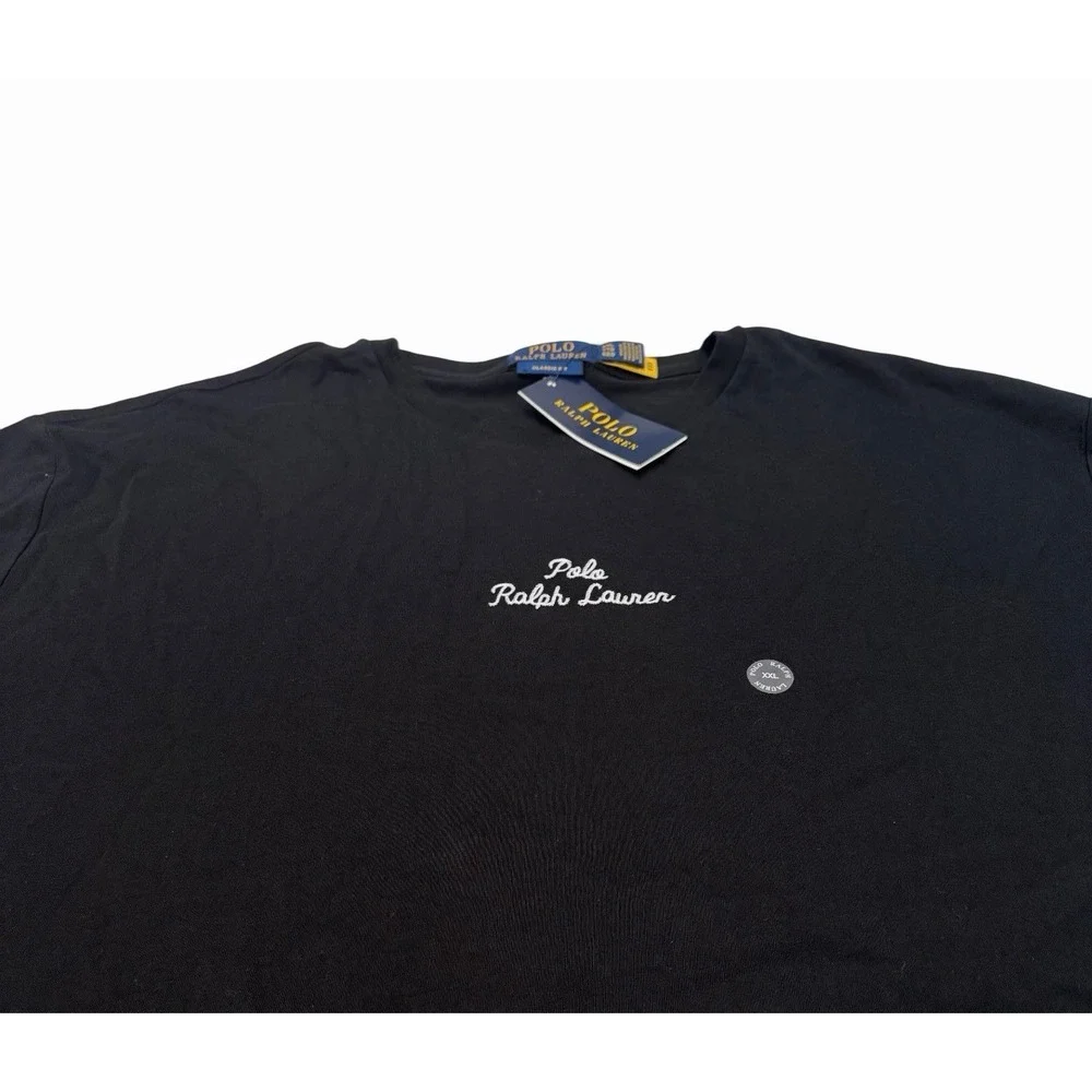 Polo Ralph Lauren Classic Fit Signature Logo T-Shirt Black Men's XXL NWT
